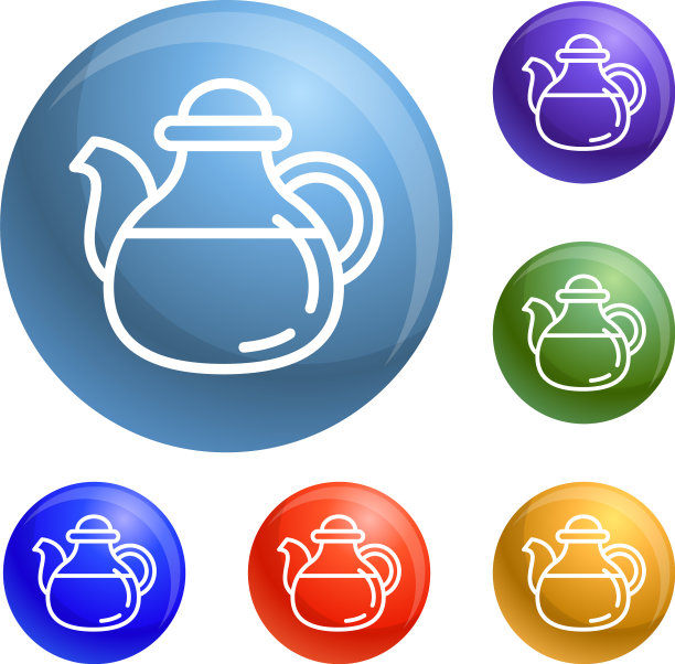 茶壶图标套装图片下载