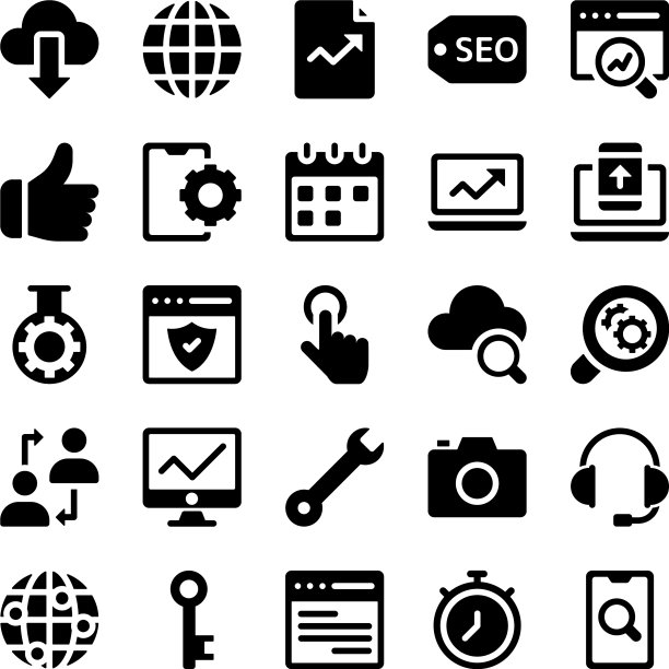 SEO图标集图片下载