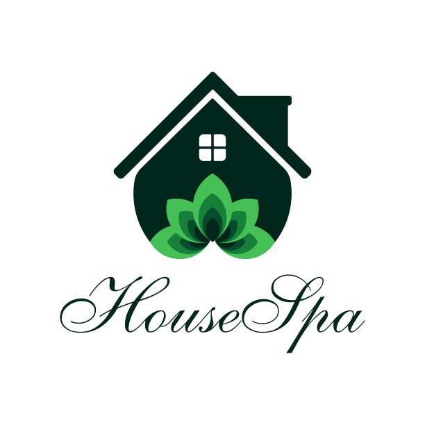 House spa标志模板支持图标现代图片下载