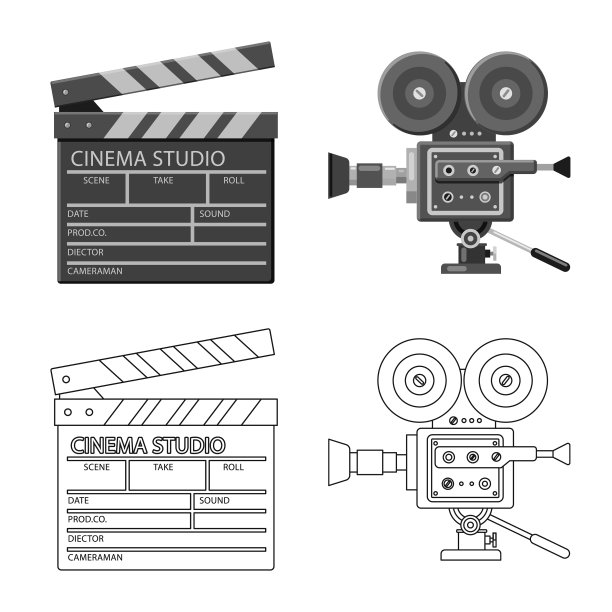 电视和拍摄标志图片下载