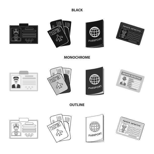 护照和旅游图标图片下载