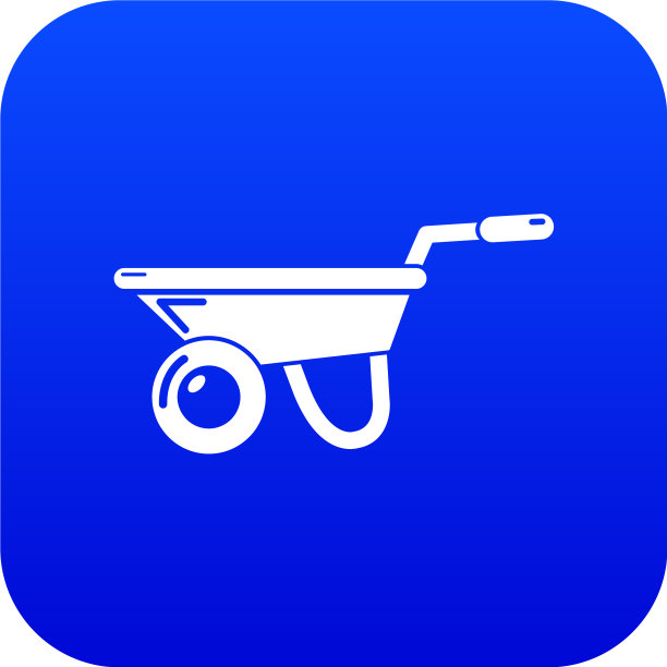 手推车图标蓝色图片下载