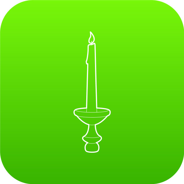 绿色蜡烛图标图片下载