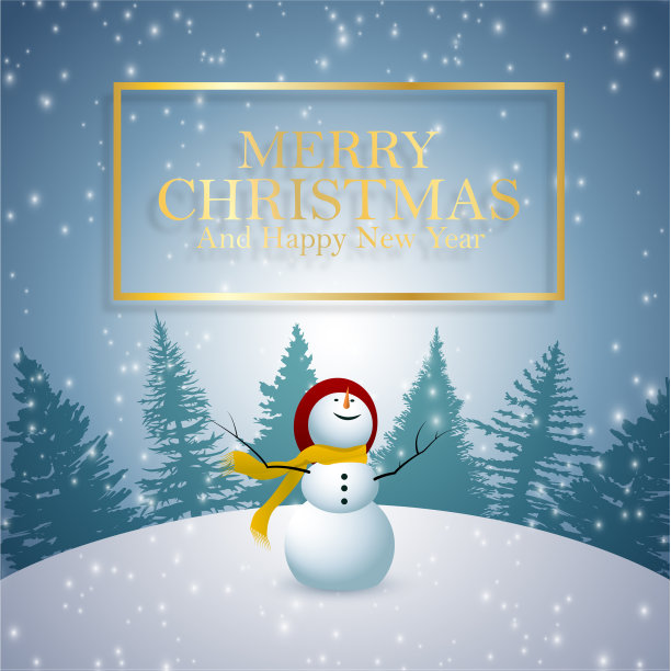 圣诞快乐，新年快乐，雪花飘飘图片下载