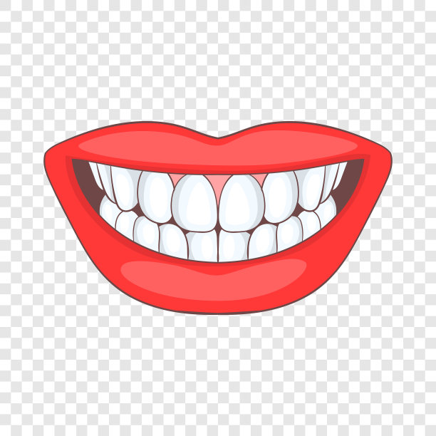 微笑与白牙图标卡通风格图片下载