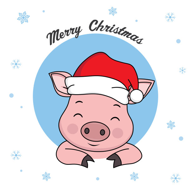 戴着帽子的圣诞老人图片下载