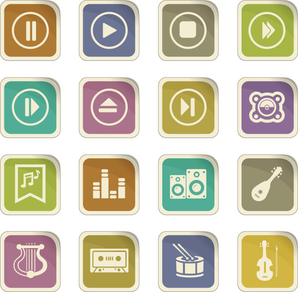 儿童玩具图标套装图片下载