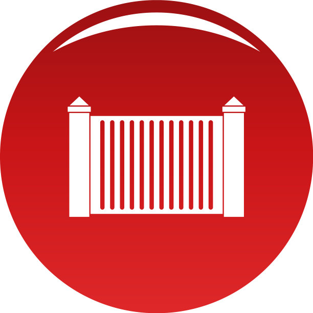红色钢栅栏图标图片下载