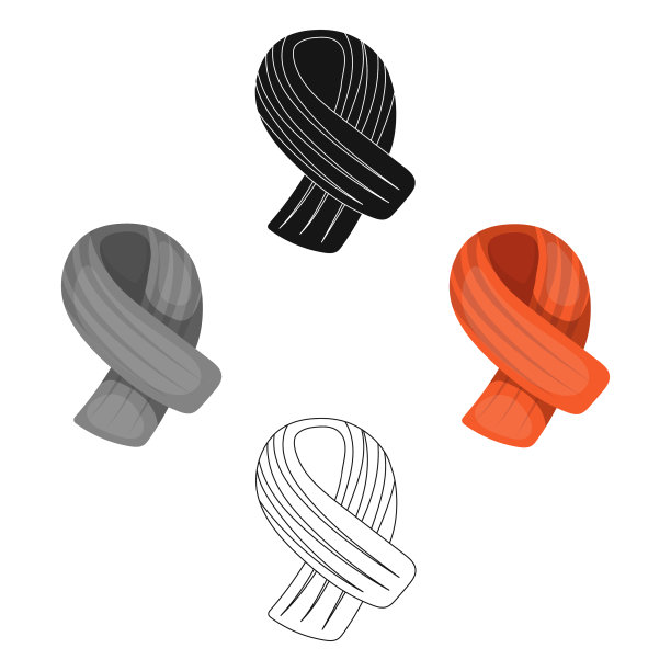 冬季橙色的女性围巾和男性围巾图片下载