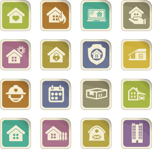 房地产图标集图片下载