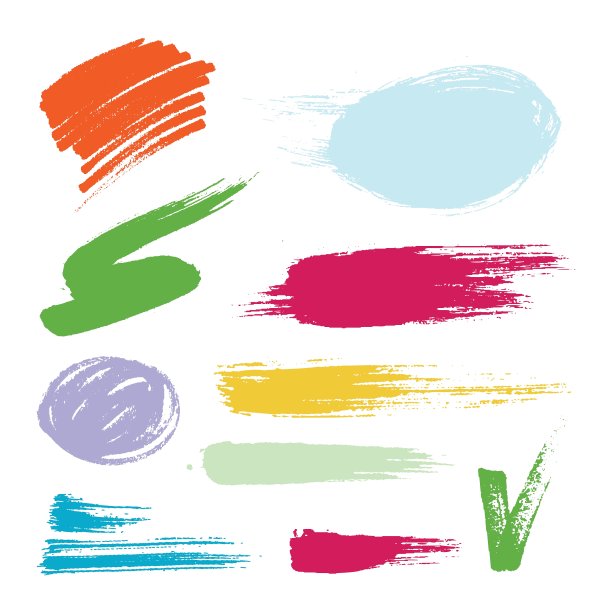 Grunge手绘笔触设置图片下载