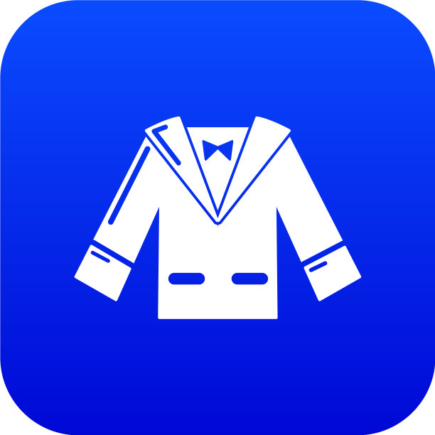 婚礼新郎套装图标蓝色图片下载