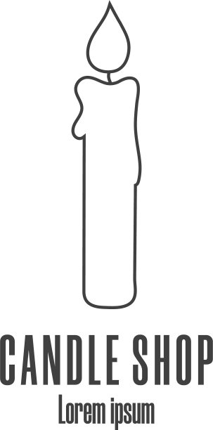 线条风格图标蜡烛宗教标志图片下载