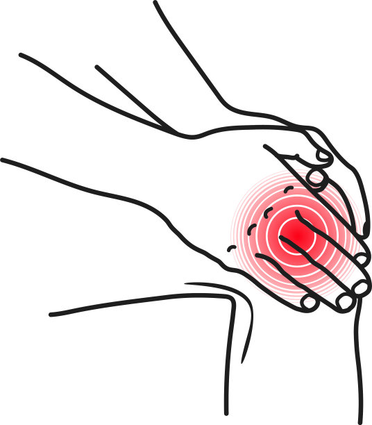 膝盖疼痛图标受伤物理事故症状图片下载