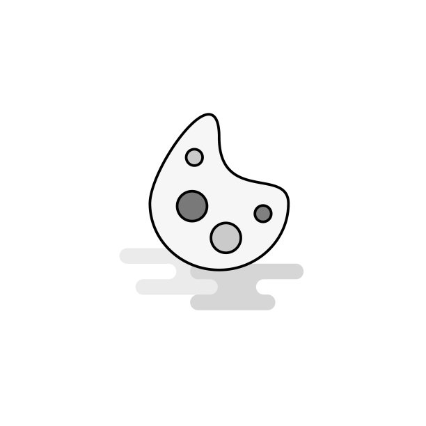 油漆托盘web图标平面线填充灰色图标图片下载