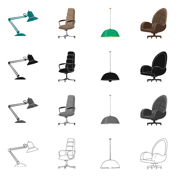 设计家具和工作标志图片下载