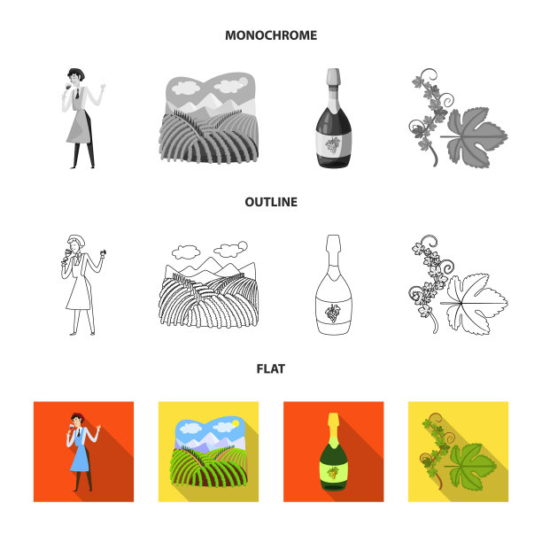 设计农场和葡萄园图标图片下载
