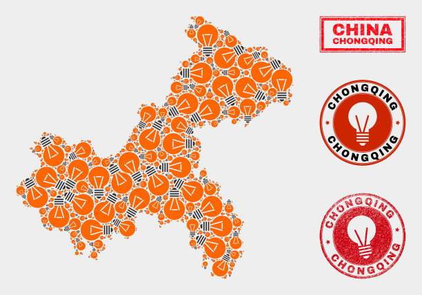 重庆市容灯饰马赛克图图片下载