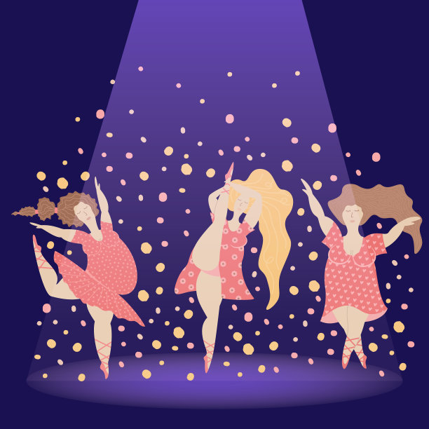 身体积极的女孩跳舞图片下载