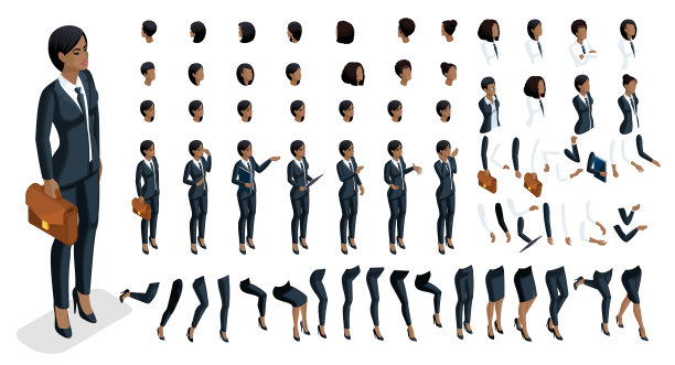 设置创建你的角色在等距图片下载