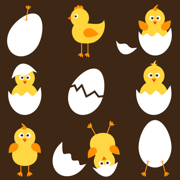 卡通小鸡套装图片下载