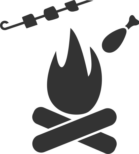 烧烤或烧烤图标图片下载