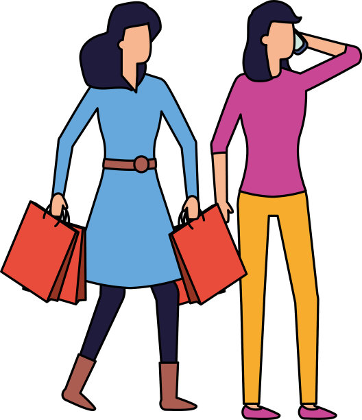 女人在用智能手机，女人在购物图片下载