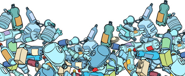 塑料垃圾生态与污染图片下载