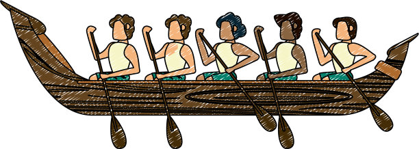 划船的人乱涂乱画图片下载