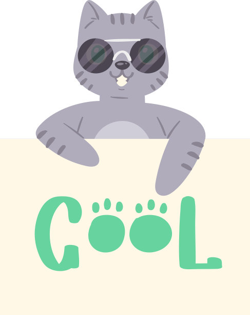 猫在太阳眼镜旗帜小猫性格图片下载