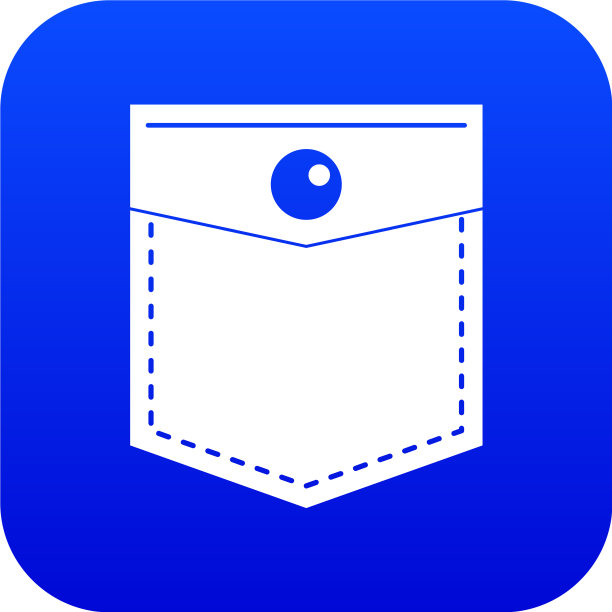 黑色口袋符号图标数字蓝色图片下载