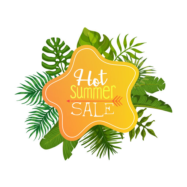 炎热的夏季销售横幅海报卡片邀请图片下载