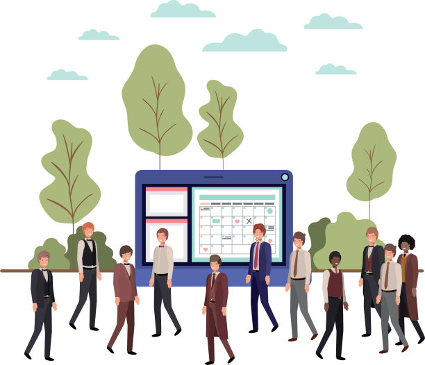 商人用笔记本电脑化身人物图片下载