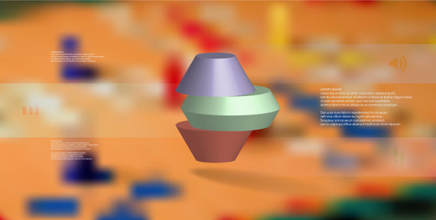 三维信息图模板与圆形八角形图片下载