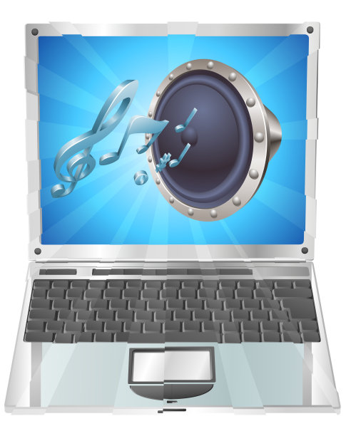 扬声器图标笔记本概念图片下载