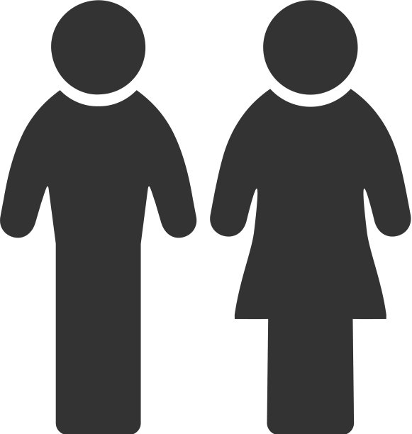 男人和女人图标扁平风格图片下载