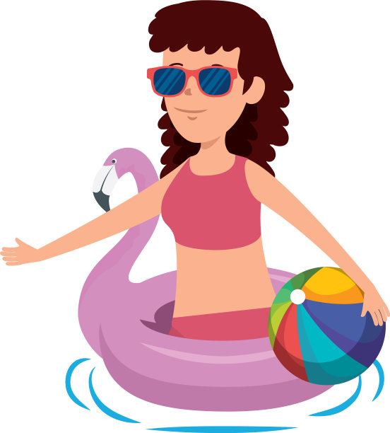 快乐的小女孩和佛兰芒花车和气球图片下载