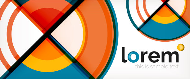 抽象彩色圆背景图片下载