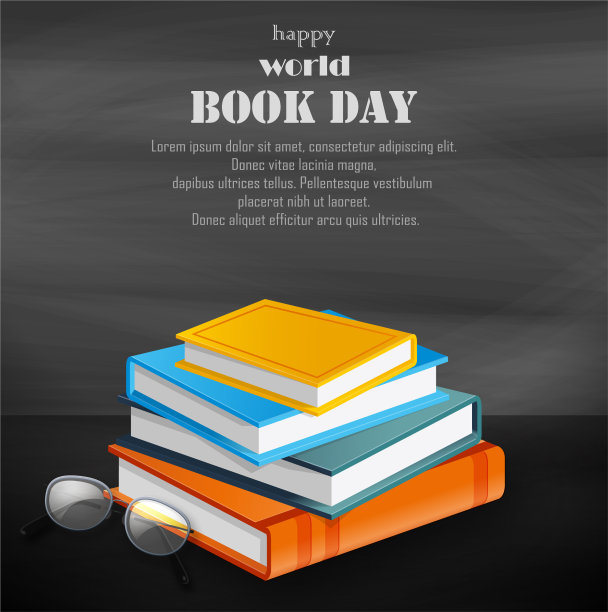 丰富多彩的书为世界读书日图片下载