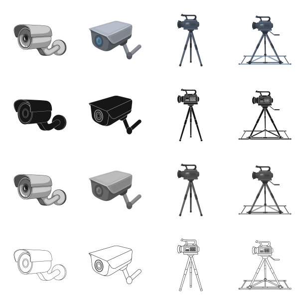 隔离对象摄像机和摄像机图标设置图片下载