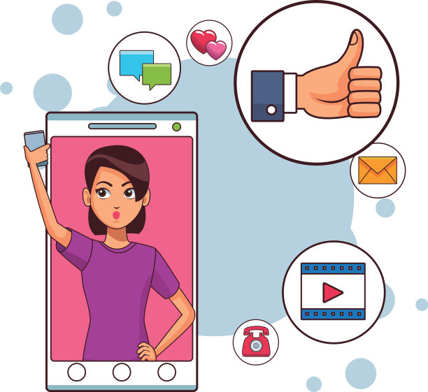 年轻女子卡通图片下载