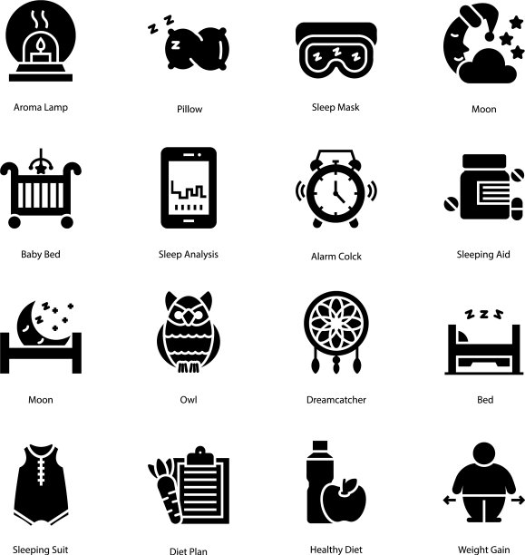 锻炼和饮食计划图标包图片下载