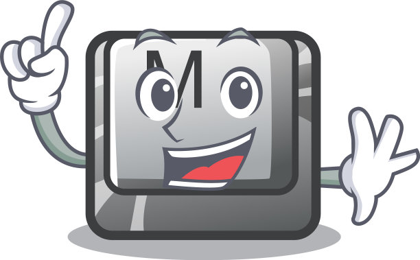 手指按钮m隔离在卡通图片下载