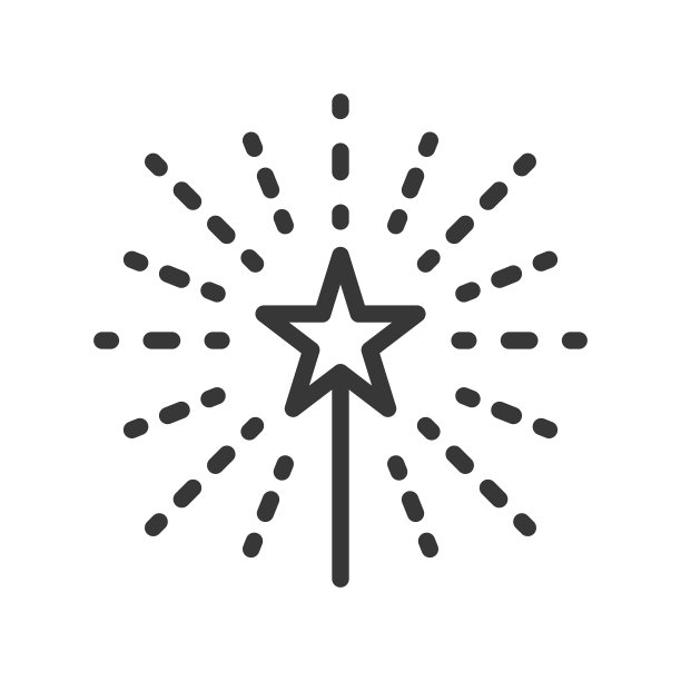 闪耀的星星圣诞节图标集轮廓图片下载