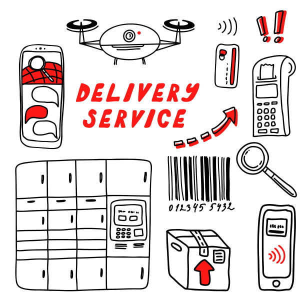 用粗体字体设置的手绘图标图片下载