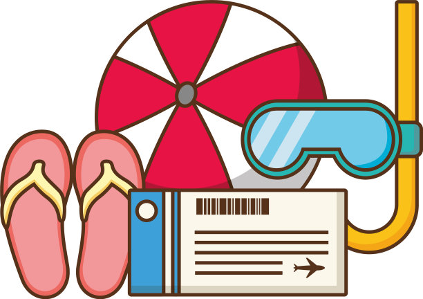 度假球凉鞋浮潜票图片下载