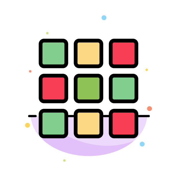 网页网格形状正方形抽象平面颜色图标图片下载