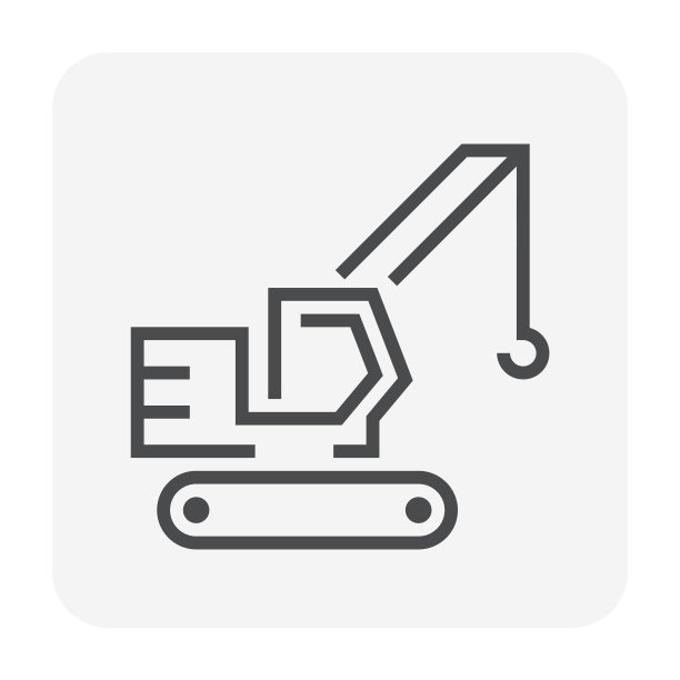 起重机图标黑图片下载