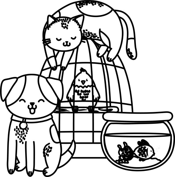 可爱有趣的宠物卡通图片下载