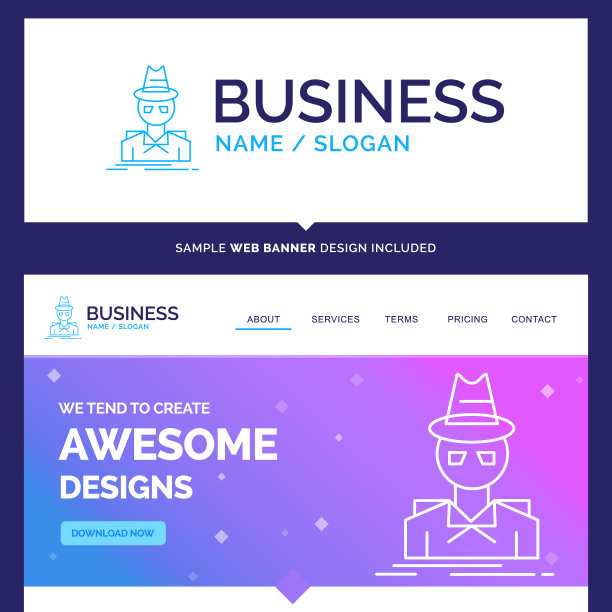 美丽的商业概念品牌名称侦探图片下载